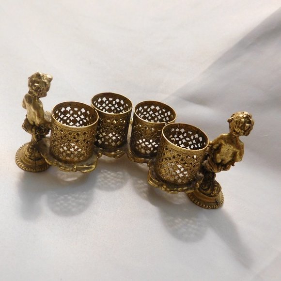Vintage Storage & Organization Vintage Cherub Filigree Lipstick